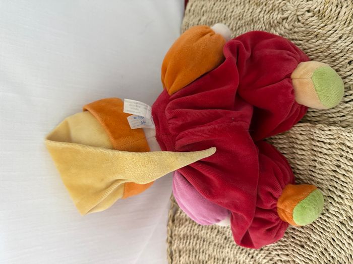 Doudou clown jaune orange rouge lune étoile COROLLE - photo numéro 4