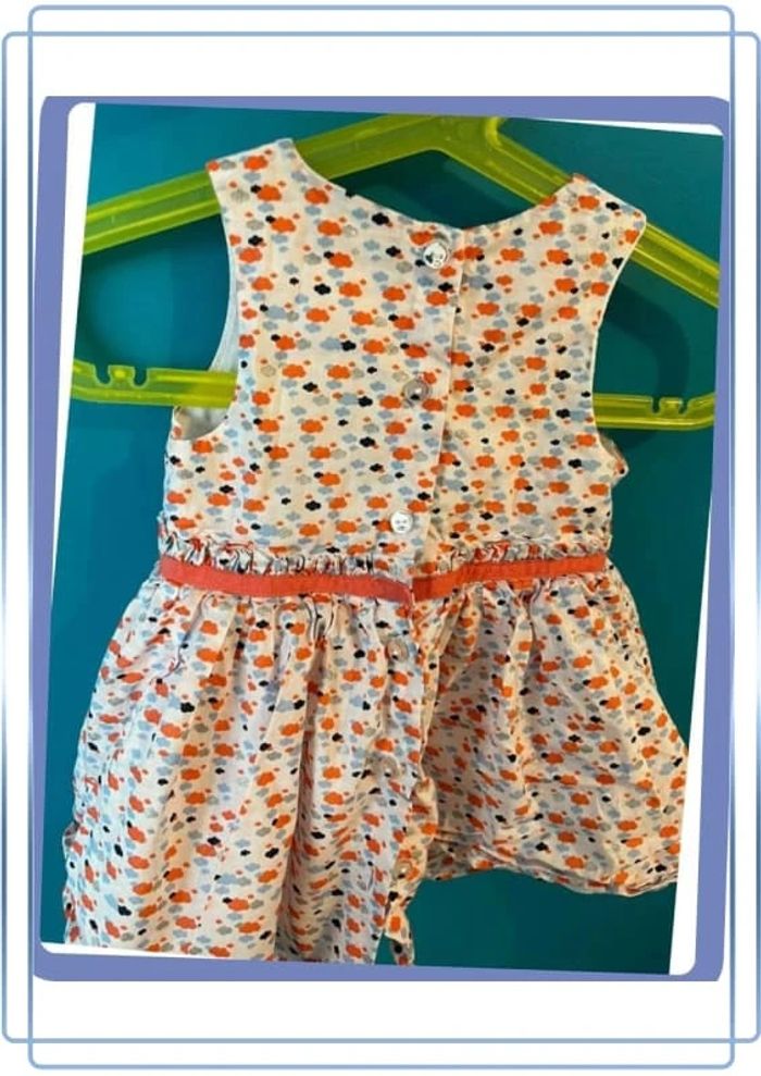 Belle robe doublée bébé fille 6 mois Sergent major - photo numéro 2