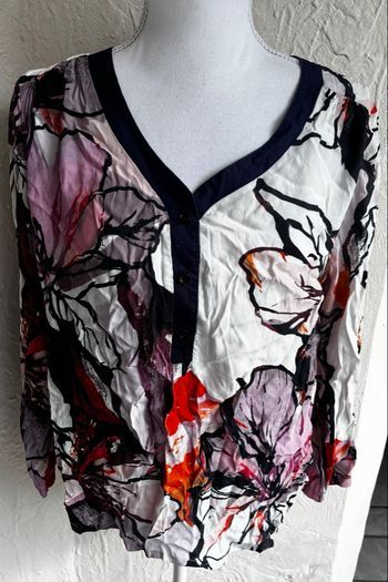 Blouse fleurie Blanche Porte 🌺
