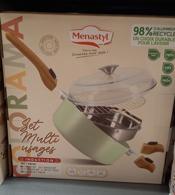 Set culinaire multi-usage 28 cm – aluminium induction – Menastyl Neuf