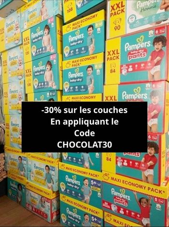 Pampers premium et baby dry toutes les tailles