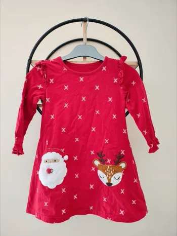 4 ans robe de Noël étiquette coupée