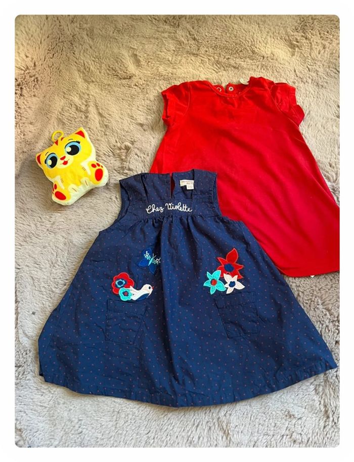 Lot de deux robe été fille 9 mois