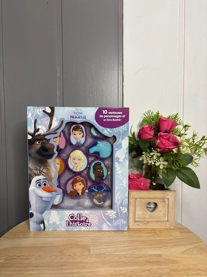 🌺Livre à ventouse colle à l’histoire Disney la reine des neiges 2🌺