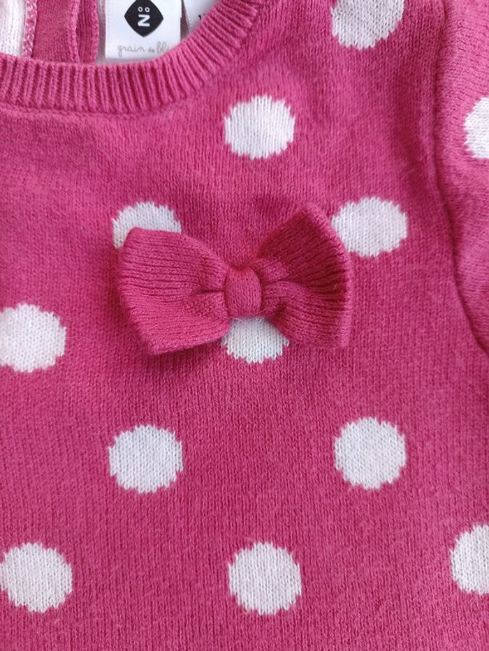 🔸Robe rose à pois Grain de Blé 12 mois🔸 - photo numéro 2
