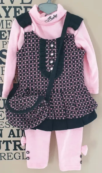Ensemble rose/noir 18 mois