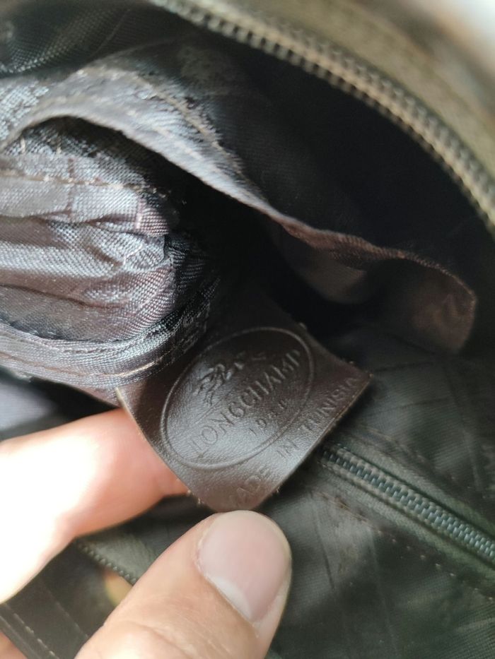 Sac à bandoulière Longchamp en cuir marron - photo numéro 10