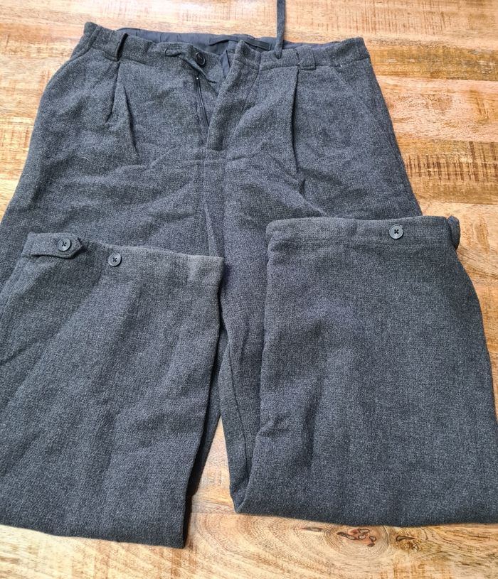 Pantalon épais feutre zara taille 38 gris anthracite - photo numéro 2