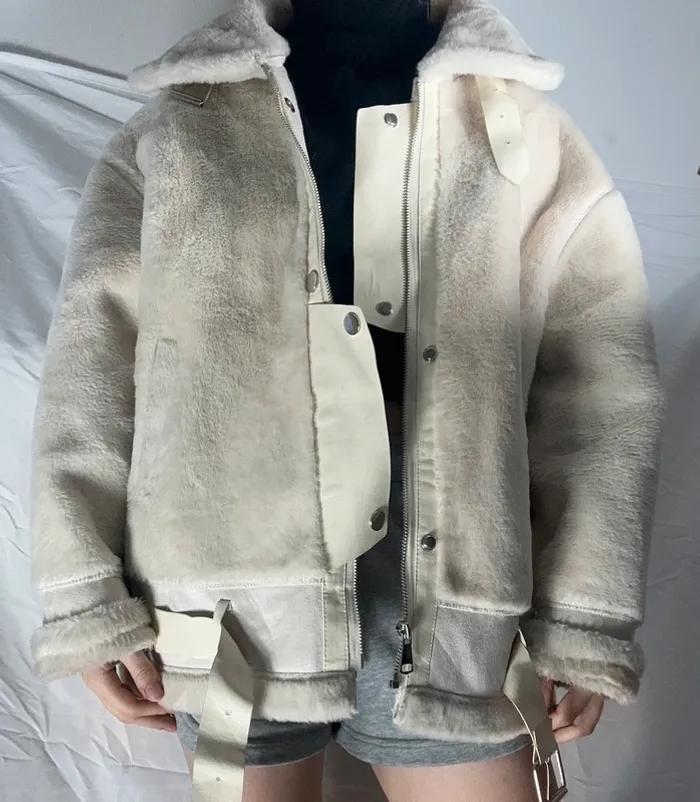 Veste fausse fourrure YesStyle – Blanche/crème, chic & chaude - photo numéro 10