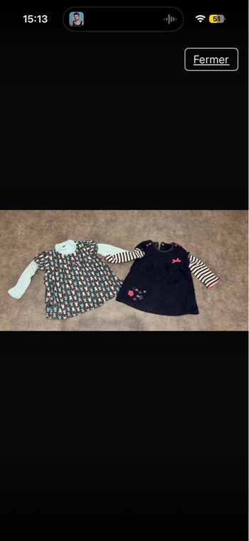 T-shirts manches longues bébé fille taille 12 mois