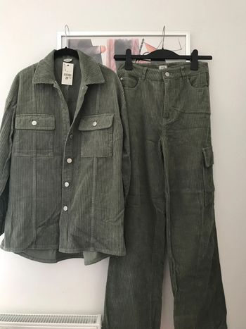 Ensemble chemise pantalon cargo velours Pimkie S