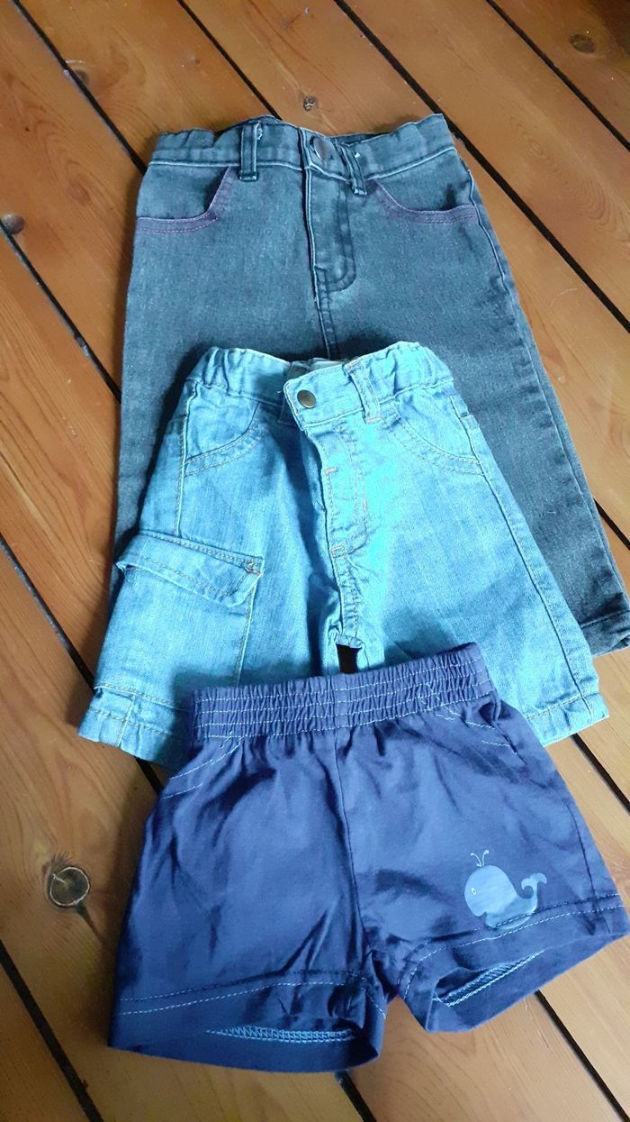 Lot 1 Pantalon 2 Short 12 mois