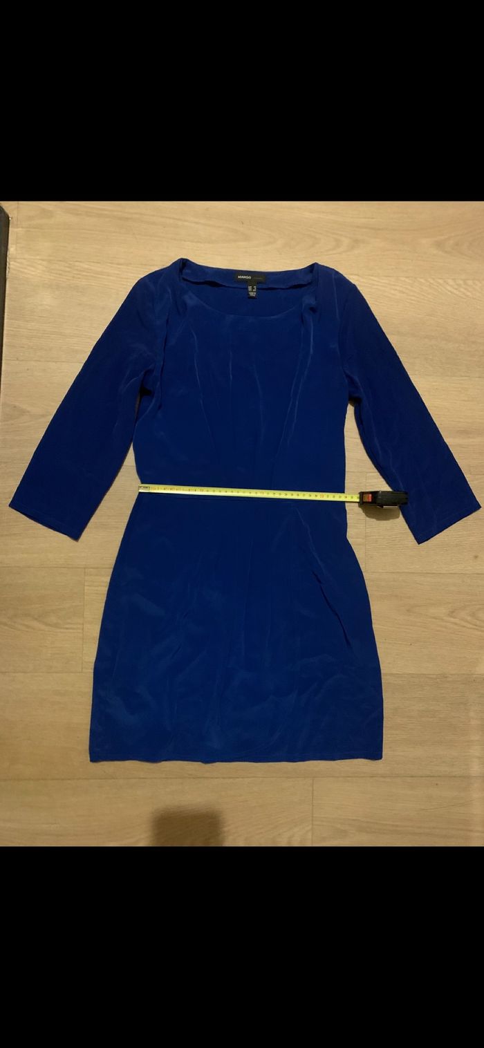 Robe bleu saphir marque mango taille xs - photo numéro 3