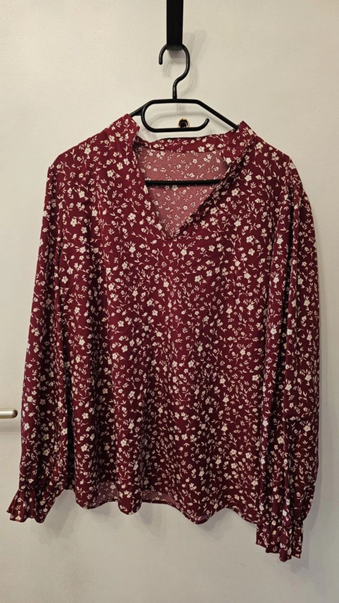 Blouse SHEIN Bordeaux 1XL neuve
