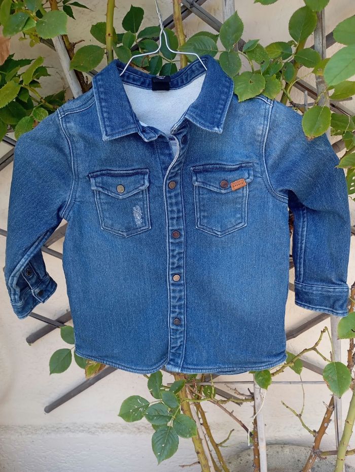 Veste demi-saison en jean 3/4 ans