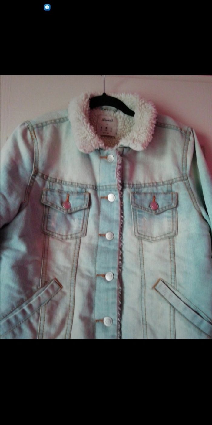 Blouson  demin fourrure - photo numéro 2