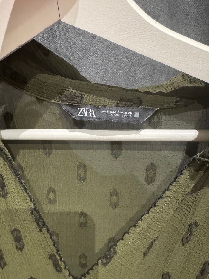 Robe kaki Zara taille  S -14€ - photo numéro 2