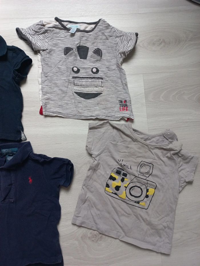 Lot de 6 polos et tee-shirts 12 mois - photo numéro 4