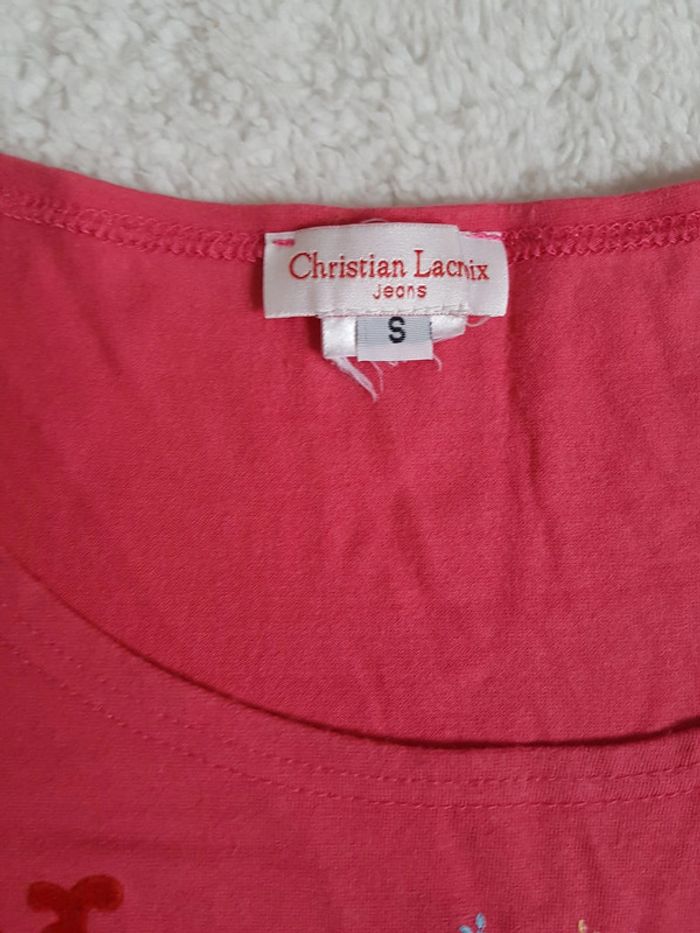 Tee-shirt manches longues rose Christian Lacroix jeans - photo numéro 3