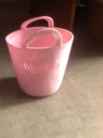 Paniers de rangement en feutrine rose