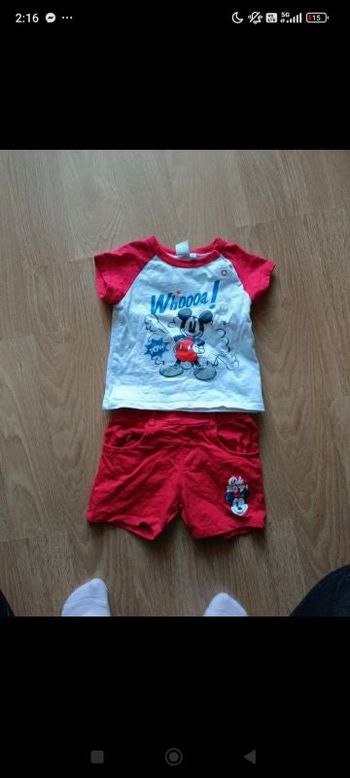 Ensemble short Disney Mickey 9 mois