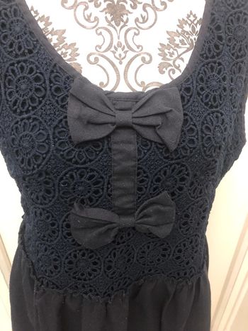 Robe Molly Bracken taille 2 en crochet bleu marine