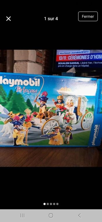 Playmobil complet boîte carosse princesse