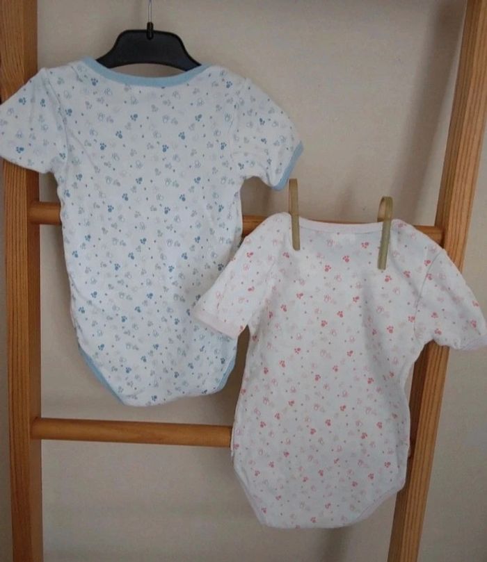 Lot de 2 bodies manches courtes 2 ans 18/24 mois 88 cm - photo numéro 2