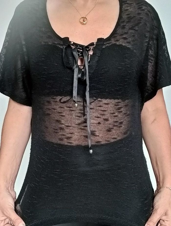 Top voile tête de mort - photo numéro 3