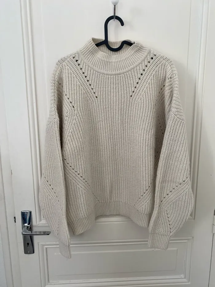 Pull col roulé blanc Vila