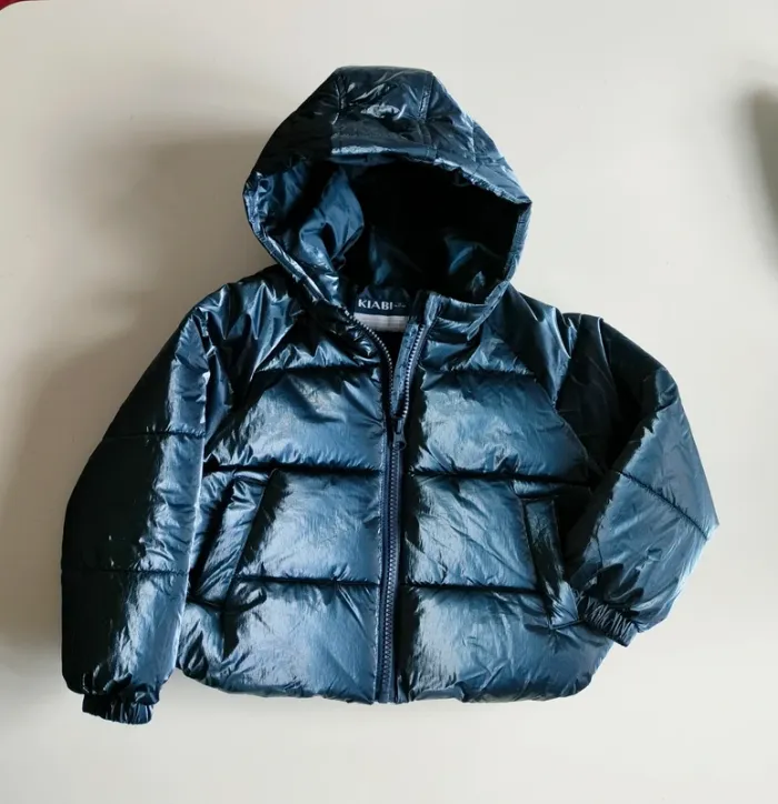 Doudoune bleu métallisé Kiabi 3ans - photo numéro 2