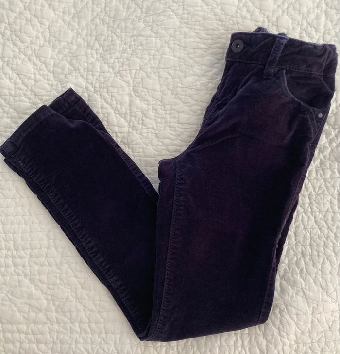 Pantalon velours ras marine Okaïdi 8 ans - photo numéro 2
