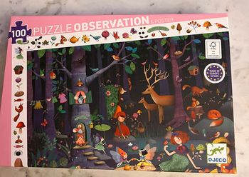 Puzzle d’observation Djeco 100 pieces Neuf