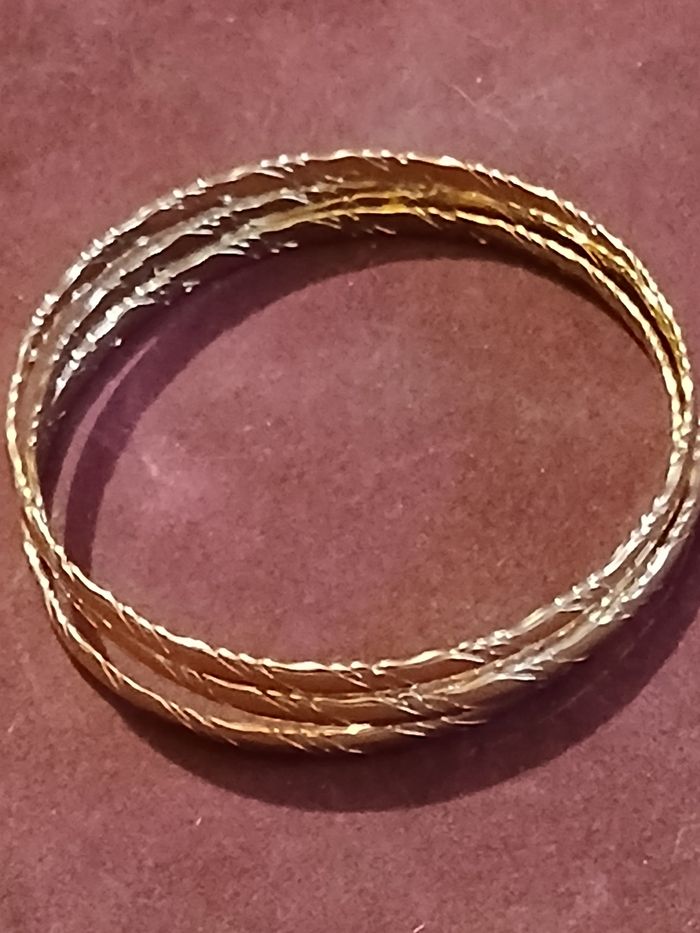 Trois Bracelet plaquer or - photo numéro 2