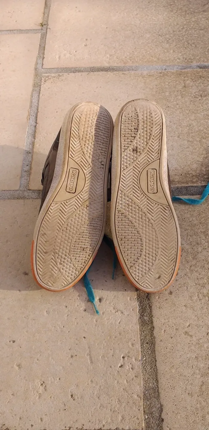 Baskets Kappa gris anthracite et bleu t.39 - photo numéro 3