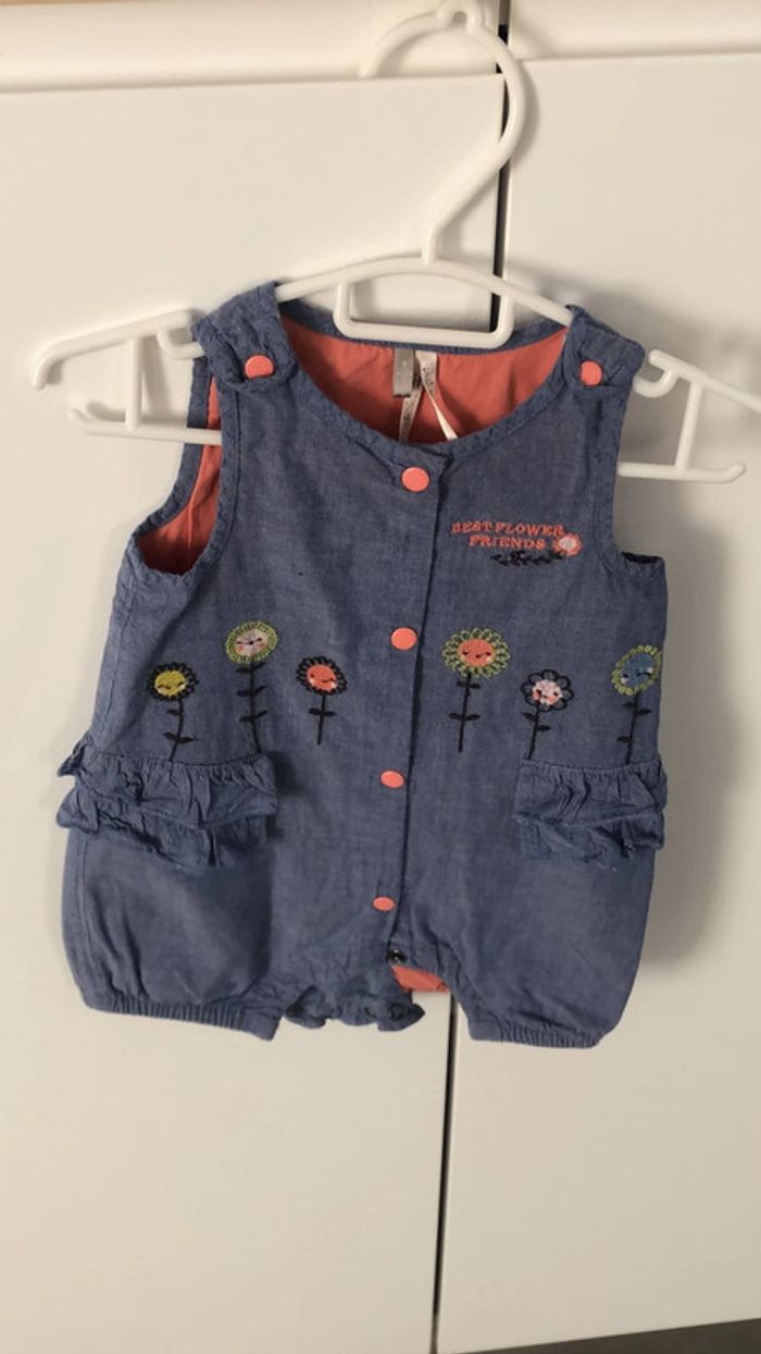 Combishort jean 6 mois