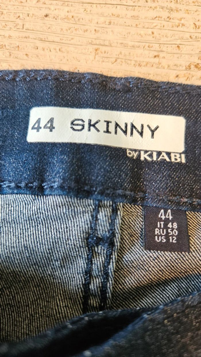 Pantalon style jean s bleu três foncé skinny, Kiabi, 44, neuf - photo numéro 6