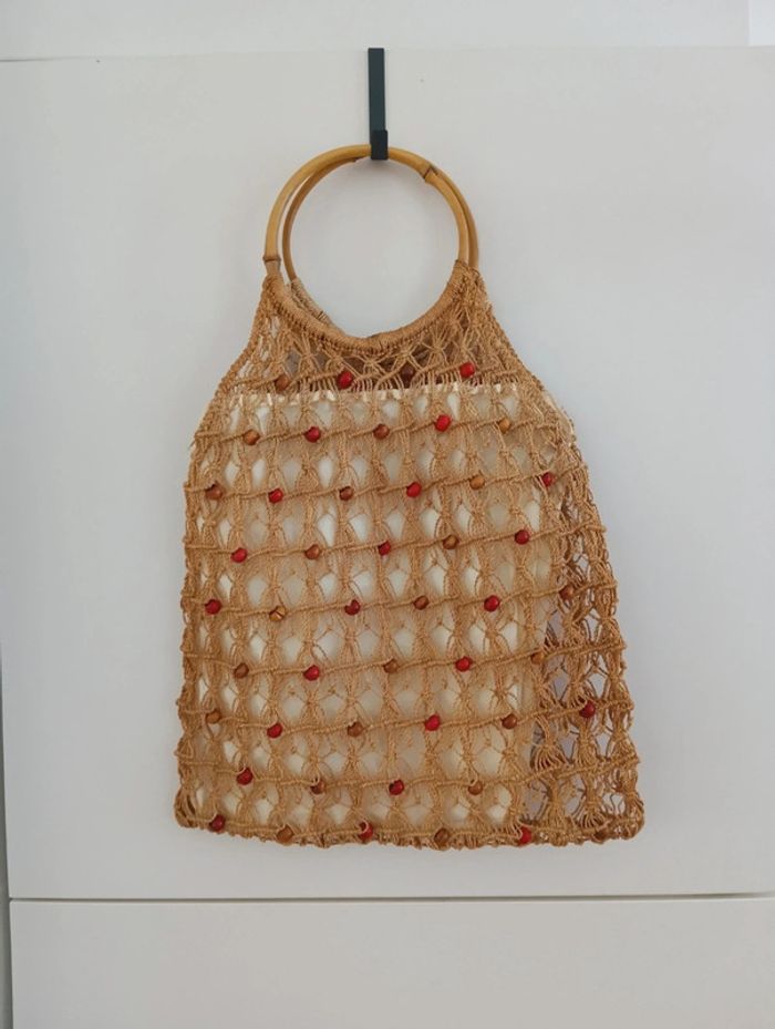 Sac vintage tressé en ficelle
Perles intégrées - photo numéro 2