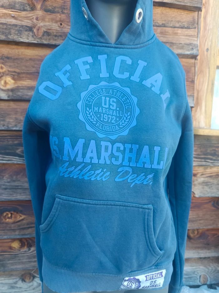 Pull sweat capuche US.Marshall mauve taille XS - photo numéro 2