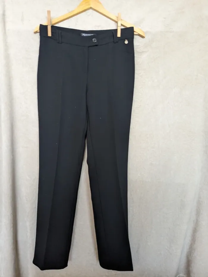 Pantalon droit souple Rinascimento - marine/noir