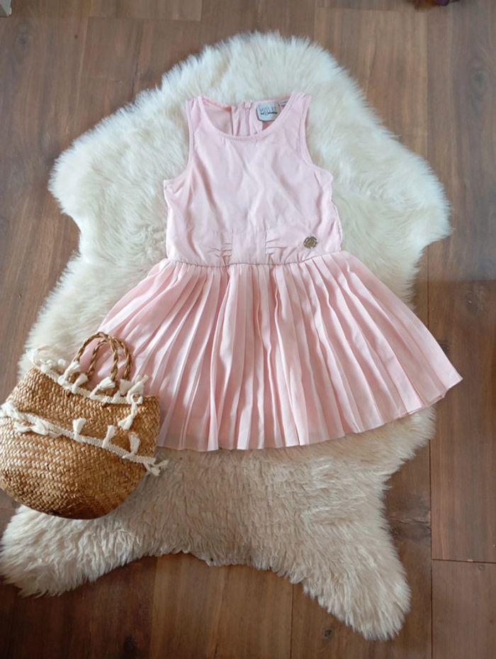Miss by mosquitos 🦟 robe chic cérémonie plissée rose 4 ans