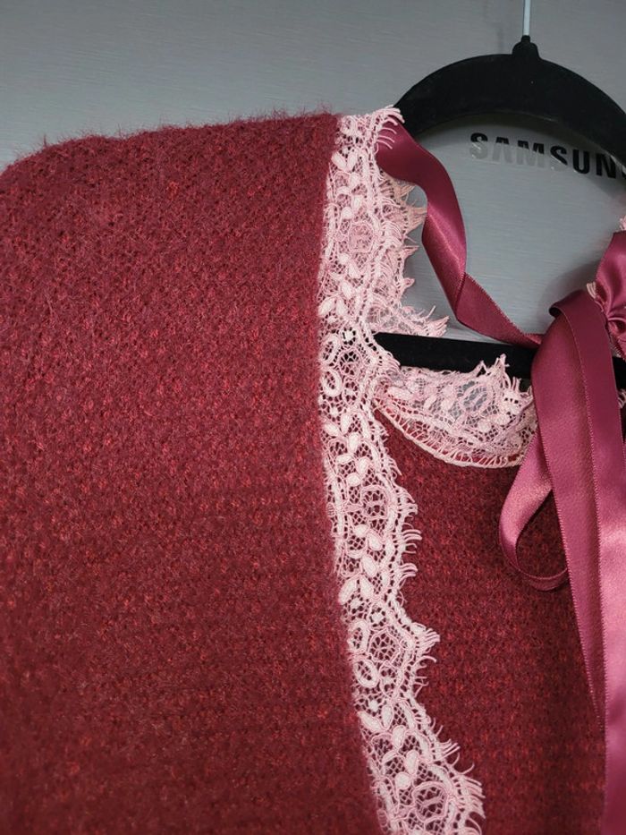 Robe pull bordeau dos nu - photo numéro 3