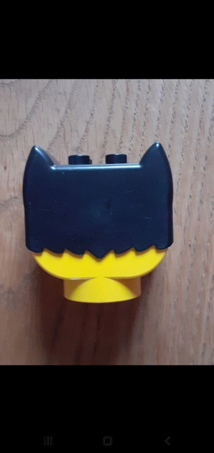 Tête de chat cheveux noirs lego duplo - photo numéro 2