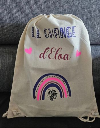 Sacs de change pochon licorne 