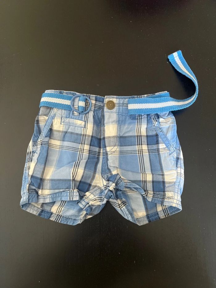 Short bleu 12-18 mois