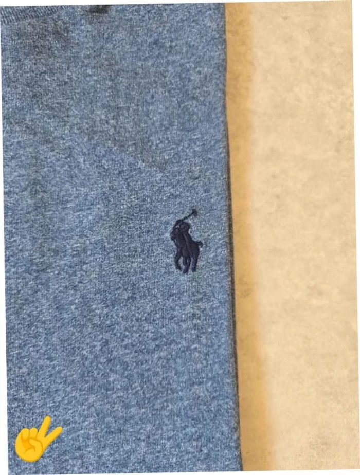 T-shirt Ralph Lauren L coupe col rond bleu Homme Men tee10b - photo numéro 2