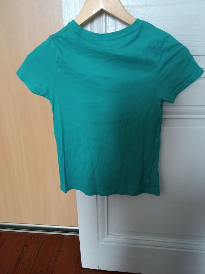 Tee-shirt Kiabi vert et blanc - photo numéro 2