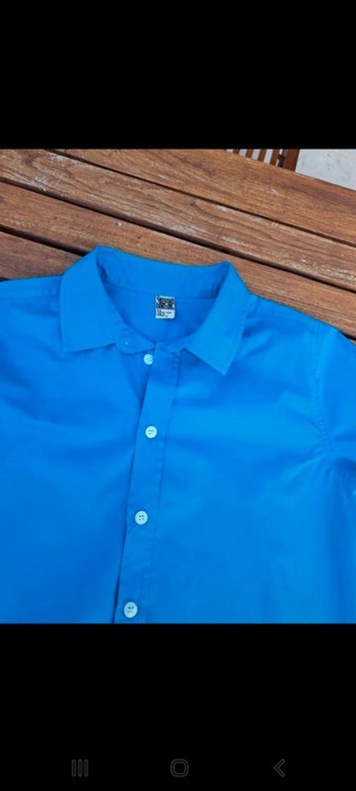 Chemise unie bleu Tape à l'œil taille 12 ans - photo numéro 2