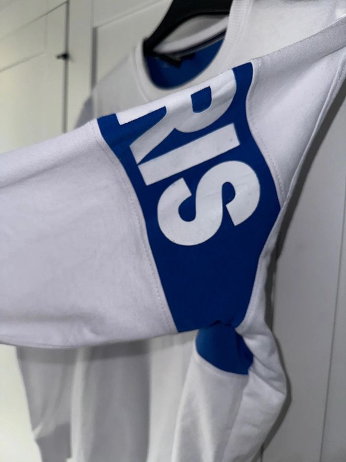 Sweat-shirt comme neuf blanc et bleu taille S/M - photo numéro 5
