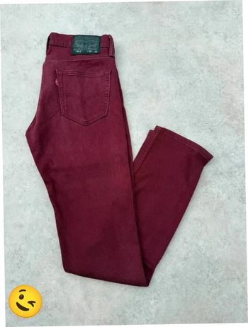 Jeans Levi's 511 W30 FR40 L32 coupe skinny rouge Homme Men pan318b